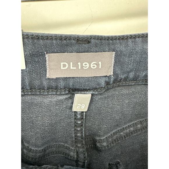 DL1961 NEW Mara Ankle Mid-Rise Instasculpt Straight Jean Stretch Black Size 29 - Picture 6 of 10